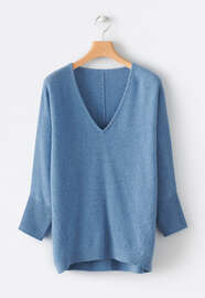 V-neck sweater, Soft blue, webstill