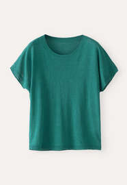 Short-sleeve knit, Turquoise, webstill