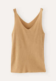 Knitted vest, Soft gold, webstill