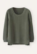 Open-stitch sweater, Soft forest, webstill