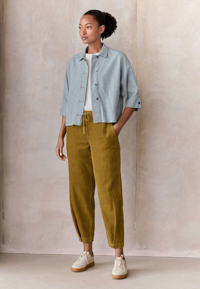 Tapered trousers, Lichen, completeTheLook