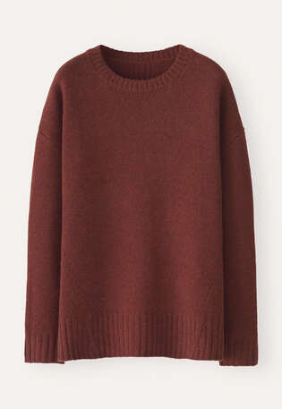 Easy round-neck sweater, Copper red, webstill