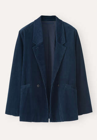 Double-breasted jacket, Black teal, webstill