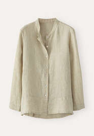 Striped shirt with peplum, Mint gold, webstill