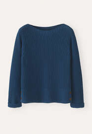 Boat-neck sweater, Petrol, webstill