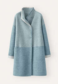 Funnel-neck coat, Ocean grey, webstill