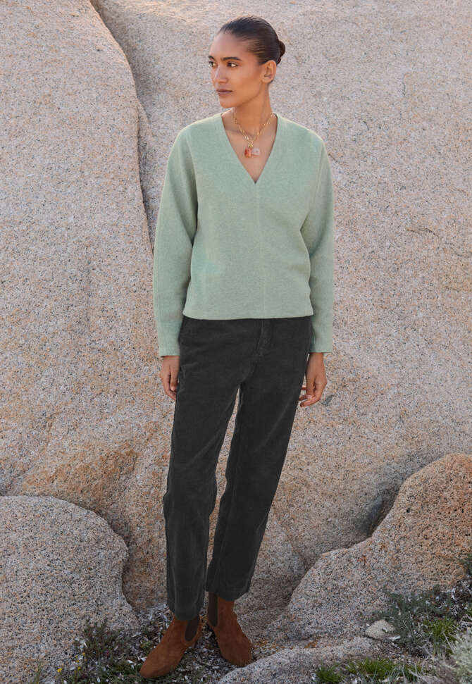V-neck top, Aqua mint, completeTheLook