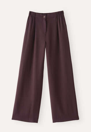 Tailored wide-leg trousers, Claret, webstill