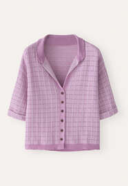 Check-stitch shirt, Orchid pink, webstill