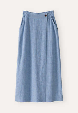A-line skirt, Indigo blue, webstill