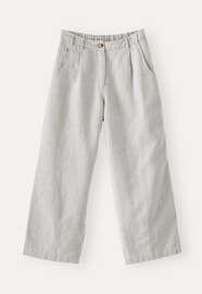 Cropped trousers, Grey ecru, webstill
