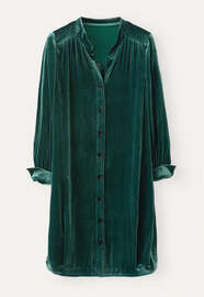 Velvet dress, Bottle green, webstill