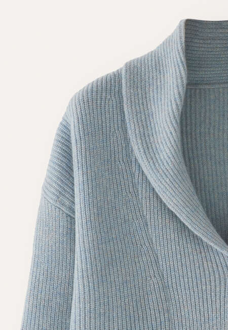 Shawl-collar cardigan, Soft blue, completeTheLook