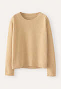 Round-neck sweater, Soft mustard, webstill
