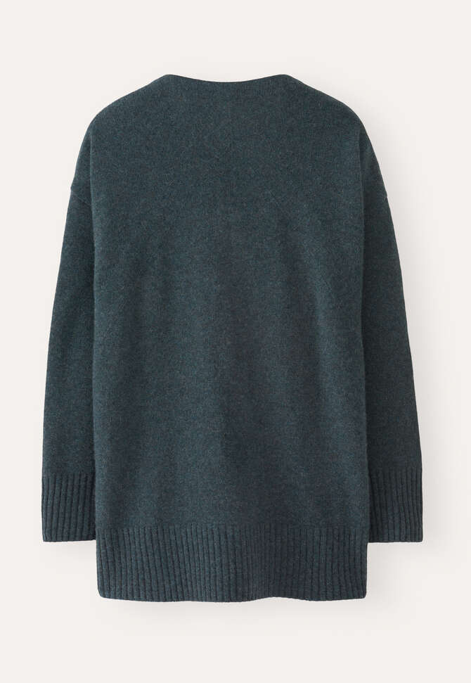 V-neck cardigan, Petrol slate, completeTheLook