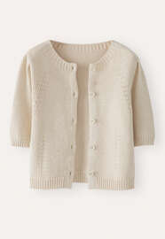 Short-sleeve cardigan, Natural, webstill