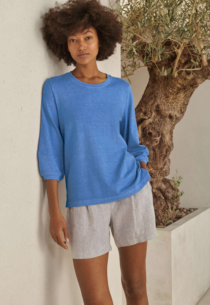 Round-neck top, Cornflower, completeTheLook