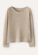 Moss-stitch sweater, Parchment, webstill