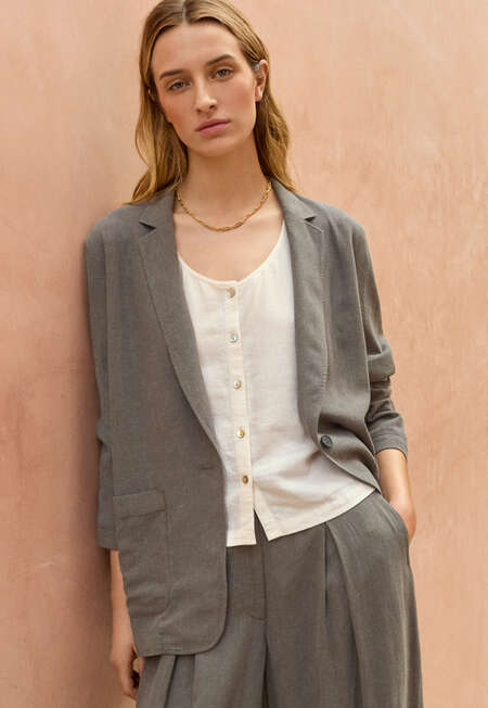 Patch-pocket blazer, Khaki brown, completeTheLook