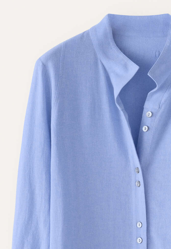 Funnel-neck blouse, Lilac blue, completeTheLook