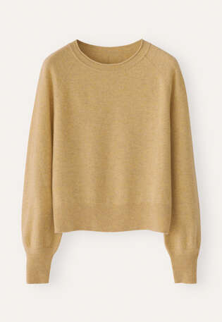 Raglan-sleeve sweater, Soft mustard, webstill