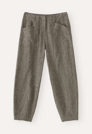Front-seam trousers, Black fawn, webstill
