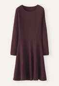 Knitted fit-and-flare dress, Aubergine, webstill