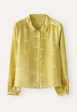 Printed blouse, Chartreuse, webstill