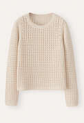 Crochet sweater, Parchment, webstill