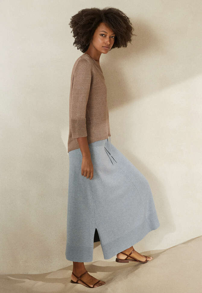 V-neck sweater, Tan brown, completeTheLook