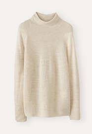 High-neck sweater, Ecru, webstill