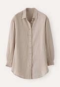 Gingham checked shirt, Natural grey, webstill