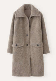 Raglan-sleeve coat, Grey fawn, webstill