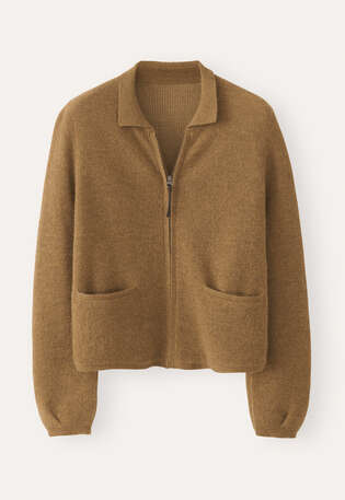 Jacquard jacket, Toffee, webstill