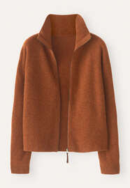 Zip-front cardigan, Chilli, webstill