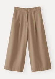 Cropped & wide trousers, Camel grey, webstill