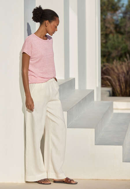 Short-sleeve sweater, Melange pink, completeTheLook