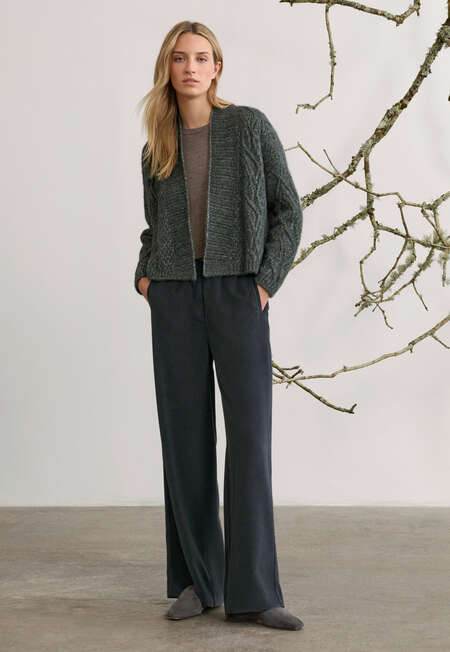 Wide-leg trousers, Dark petrol, completeTheLook