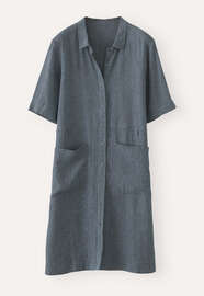 Button-through shift dress, Dark petrol, webstill
