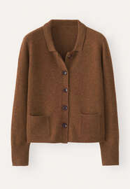 Knitted jacket, Chilli brown, webstill