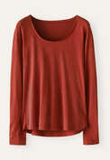Scoop neck top, Brick red, webstill