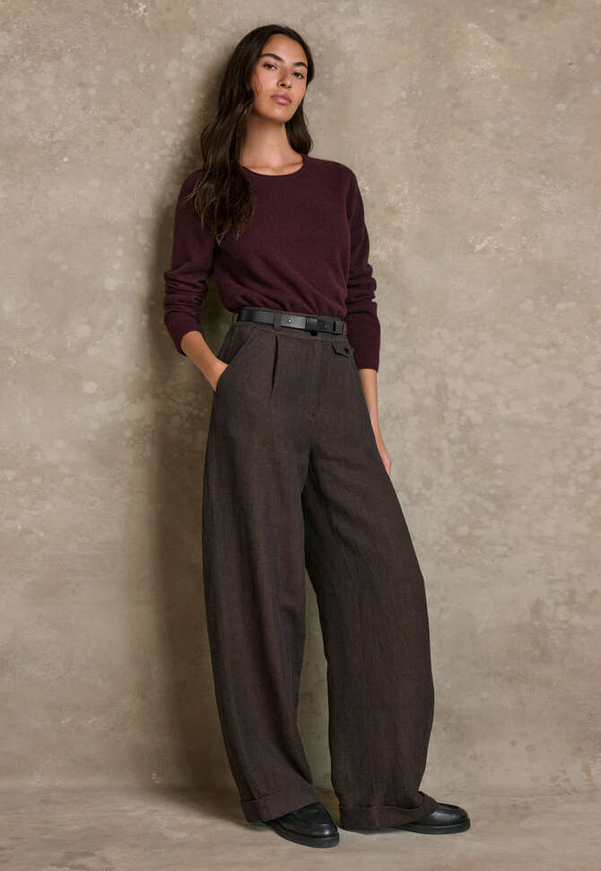 Crew-neck sweater, Blackberry, completeTheLook