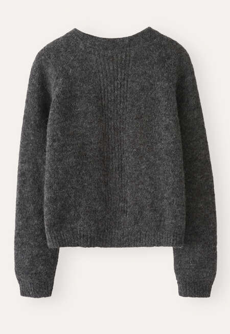 Raglan-sleeve cardigan, Charcoal, completeTheLook