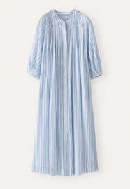 Striped maxi-length dress, Blue white, webstill