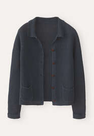 Knitted jacket, Petrol grey, webstill