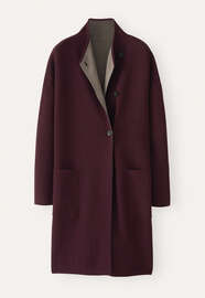Double-sided coatigan, Aubergine, webstill