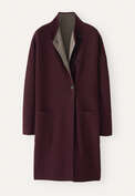 Double-sided coatigan, Aubergine, webstill