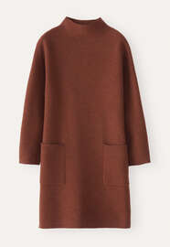 Patch-pocket dress, Dark copper, webstill