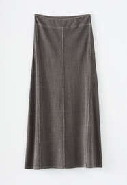 Hemp cotton jersey skirt, Grey brown, webstill