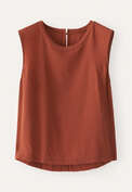 Sleeveless top, Rust orange, webstill